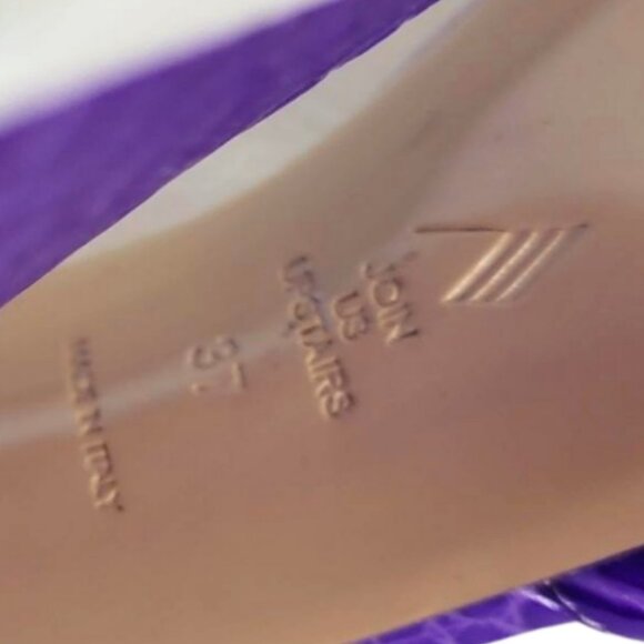 The Attico Devon Croc-Effect Mules in Neon Violet Purple 37 7 - Picture 8 of 8